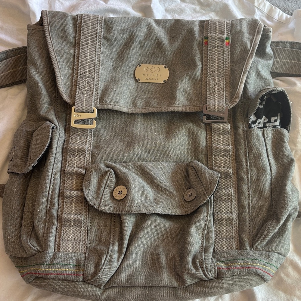 House of Bob Marley Lively Up Re.Wind Scout Pack Hemp Backpack, Mist